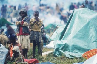 Лагерь беженцев в Танзании. 4 мая 1994 года